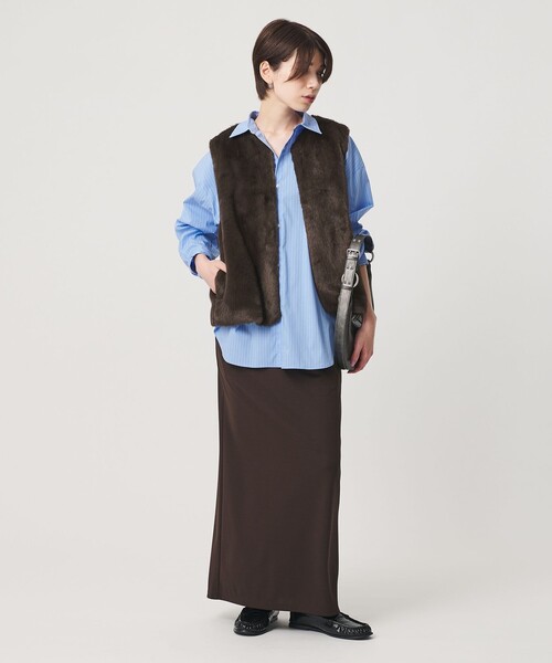 BEAUTY&YOUTH UNITED ARROWS(ビューティーアンドユースユナイテッドアローズ)の「ポリエステル フェイクファー ベスト(ベスト・レディース・ダークブラウン/ベージュ・FREE)」の8枚目の写真