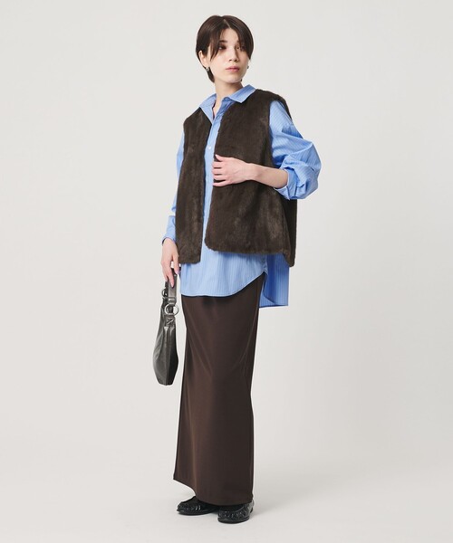 BEAUTY&YOUTH UNITED ARROWS(ビューティーアンドユースユナイテッドアローズ)の「ポリエステル フェイクファー ベスト(ベスト・レディース・ダークブラウン/ベージュ・FREE)」の9枚目の写真