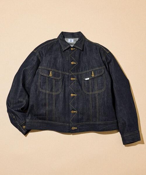FREAK'S STORE（フリークスストア）の「Lee × FREAK'S STORE/リー 別注 101-J RIDERS JACKET/デニムジャケット（デニムジャケット・メンズ・インディゴブルー/ネイビー・MEDIUM/LARGE）」の3枚目の写真