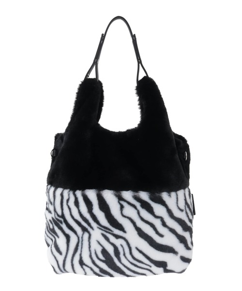 CONVERSE TOKYO(コンバーストウキョウ)の「2WAY ANIMAL ECO-FUR SHOPPING TOTE BAG(トートバッグ・レディース・ブラウン/ブラック・FREE)」の2枚目の写真
