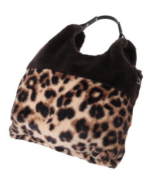 CONVERSE TOKYO(コンバーストウキョウ)の「2WAY ANIMAL ECO-FUR SHOPPING TOTE BAG(トートバッグ・レディース・ブラウン/ブラック・FREE)」の5枚目の写真