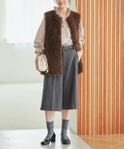 SLOBE IENA(スローブイエナ)の「TRハーフパンツ(その他パンツ・レディース・ブラック/チャコールグレー・36/38)」の12枚目の写真