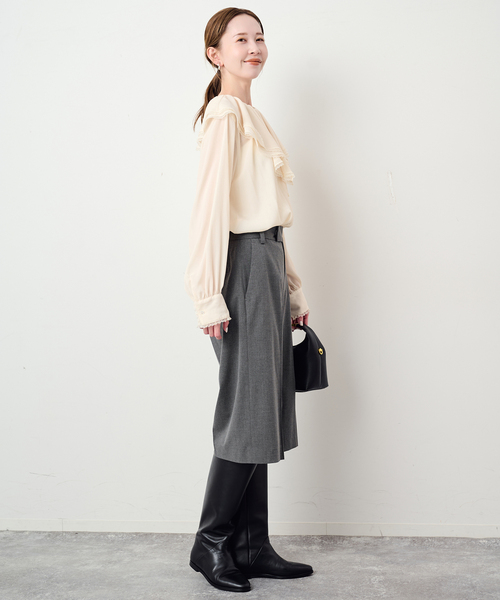 SLOBE IENA(スローブイエナ)の「TRハーフパンツ(その他パンツ・レディース・ブラック/チャコールグレー・36/38)」の3枚目の写真