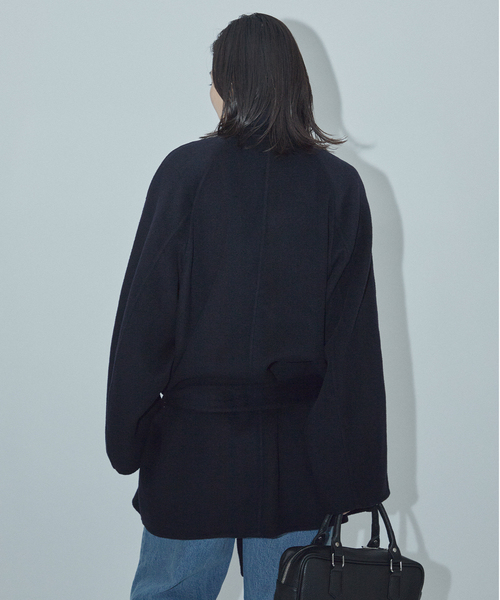 JOURNAL STANDARD(ジャーナルスタンダード)の「【ASIDE】スーパー140ビーバーリバーハイネック コート(その他アウター・レディース・ネイビー/ブラウン・FREE)」の12枚目の写真