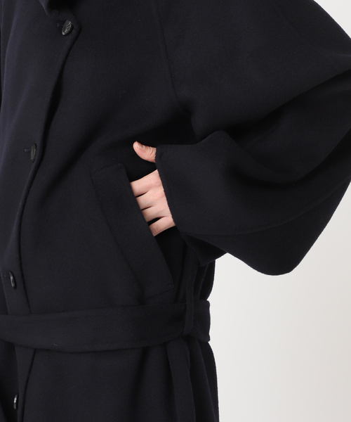 JOURNAL STANDARD(ジャーナルスタンダード)の「【ASIDE】スーパー140ビーバーリバーハイネック コート(その他アウター・レディース・ネイビー/ブラウン・FREE)」の18枚目の写真