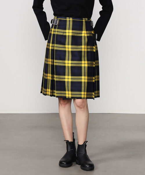 O'NEIL of DUBLIN(オニールオブダブリン)の「O'NEIL OF DUBLIN | ウーステッドウール キルトスカート WOMEN(スカート・レディース・ブラウン系その他/イエロー系その他/グリーン系その他・8/10)」の16枚目の写真