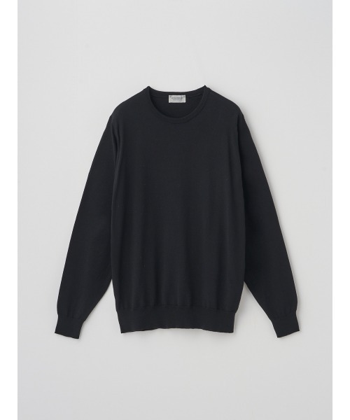 JOHN SMEDLEY(ジョンスメドレー)の「クルーネック長袖ニットプルオーバー(ニット/セーター・メンズ・ブラック・M)」の1枚目の写真
