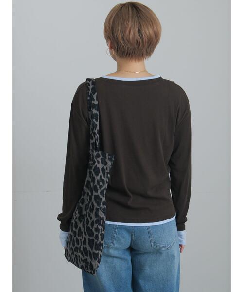 Te chichi(テチチ)の「レイヤードライクカットソー(Tシャツ/カットソー・レディース・ブラック/ブラウン/オフホワイト・F)」の7枚目の写真