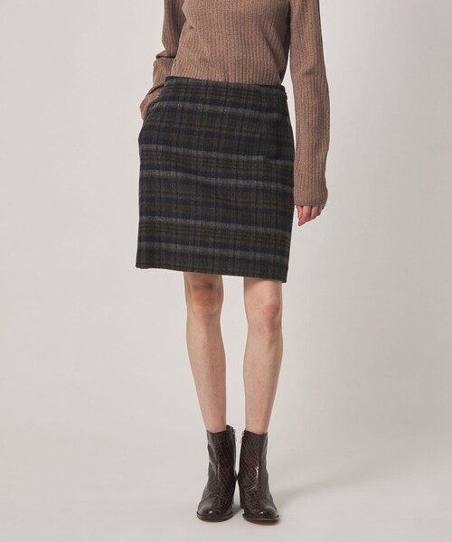 Steven Alan(スティーブンアラン)の「<Steven Alan>チェック ミニ スカート(スカート・レディース・ブラック/ワイン・S/M)」の2枚目の写真