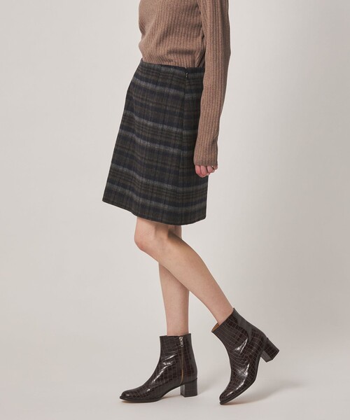 Steven Alan(スティーブンアラン)の「<Steven Alan>チェック ミニ スカート(スカート・レディース・ブラック/ワイン・S/M)」の4枚目の写真