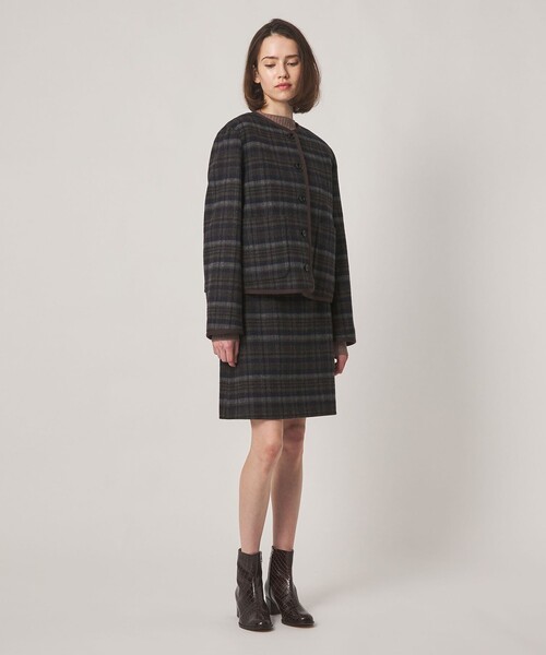 Steven Alan(スティーブンアラン)の「<Steven Alan>チェック ミニ スカート(スカート・レディース・ブラック/ワイン・S/M)」の5枚目の写真