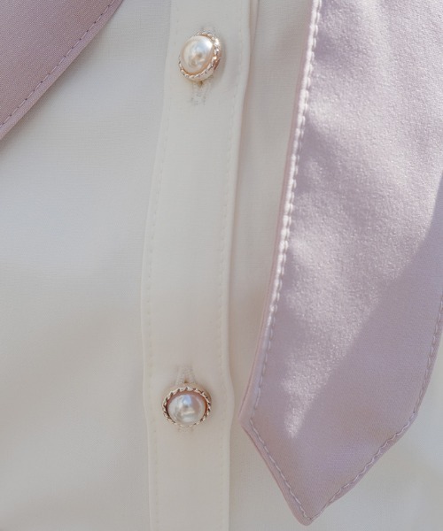 axes femme POETIQUE（アクシーズファムポエティック）の「２ＷＡＹリボンセーラーＢＬ（シャツ/ブラウス・レディース・ブラック/ネイビー/ピンク・MEDIUM）」の14枚目の写真