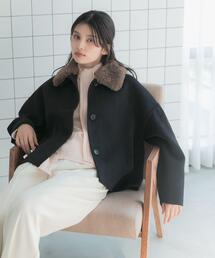 URBAN RESEARCH ROSSO WOMEN（アーバンリサーチ　ロッソ）の「『WEB/一部店舗限定』2wayファーカラーリバーショートコート（その他アウター）」