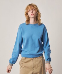 <6(ROKU)>コットンウール ミラノリブ クルーネック プルオーバーニット26AW