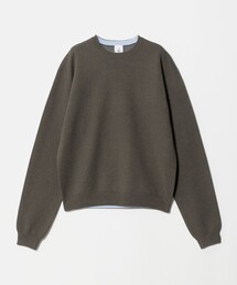 ＜6(ROKU)＞コットンウール ミラノリブ クルーネック プルオーバーニット26AW