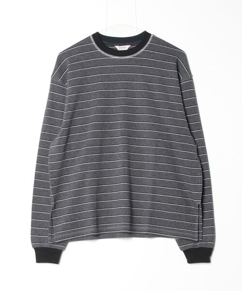 TODAYFUL（トゥデイフル）の「Border Long T-shirts 12520613（Tシャツ/カットソー・メンズ・チャコールグレー/ブラウン・FREE）」の2枚目の写真