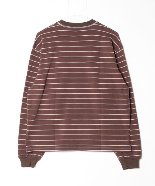 TODAYFUL（トゥデイフル）の「Border Long T-shirts 12520613（Tシャツ/カットソー・メンズ・チャコールグレー/ブラウン・FREE）」の3枚目の写真