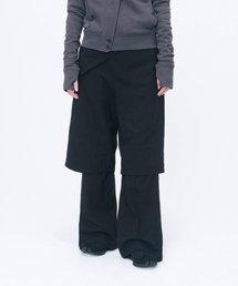Flip bermuda layered pants SET BLACK