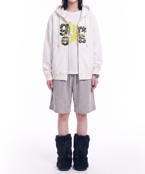 GRAVER（グレーバー）の「[UNISEX]GRAE-S CAMO_ジップアップパーカー_White（パーカー・レディース・ホワイト・MEDIUM/LARGE）」の5枚目の写真