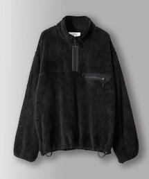 限定展開 ミリタリー シャギー フリース ハーフジップ プルオーバー