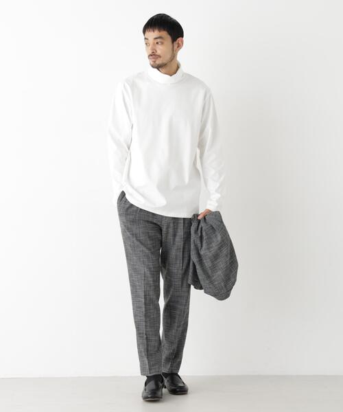 NANO universe(ナノユニバース)の「ジャケT(R) プレミアム タートルネック 長袖(Tシャツ/カットソー・メンズ・ホワイト/ブラック/モカ・M/S/L/XL)」の4枚目の写真