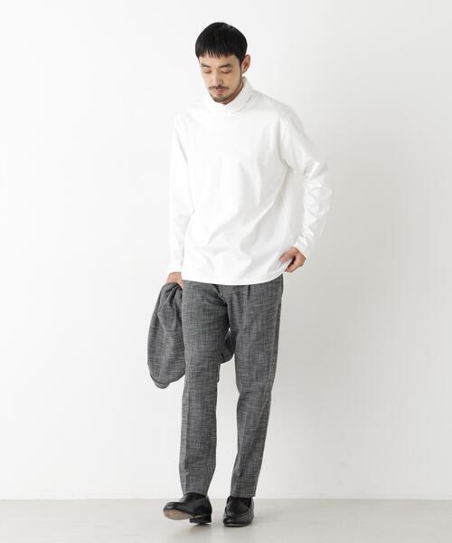 NANO universe(ナノユニバース)の「ジャケT(R) プレミアム タートルネック 長袖(Tシャツ/カットソー・メンズ・ホワイト/ブラック/モカ・M/S/L/XL)」の5枚目の写真