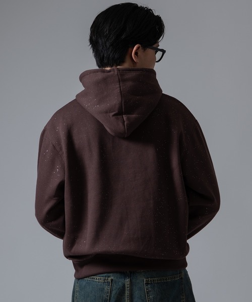 SIDEWAY STANCE(サイドウェイスタンス)の「【SIDEWA YSTANCE】ロゴハート刺しゅう ラメ裏起毛プルパーカー(パーカー・メンズ・ブラック/ネイビー/ブラウン・MEDIUM/LARGE)」の20枚目の写真