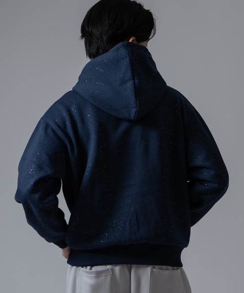 SIDEWAY STANCE(サイドウェイスタンス)の「【SIDEWA YSTANCE】ロゴハート刺しゅう ラメ裏起毛プルパーカー(パーカー・メンズ・ブラック/ネイビー/ブラウン・MEDIUM/LARGE)」の12枚目の写真