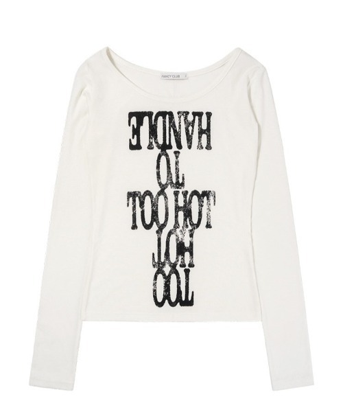 FANCY CLUB(ファンシークラブ)の「A'GEM/9 × .kom 『FANCY CLUB/ファンシークラブ』 TOO HOT LONG SLEEVE/TOOHOT ロングスリーブカットソー(Tシャツ/カットソー・レディース・ブラック/ホワイト・FREE)」の19枚目の写真