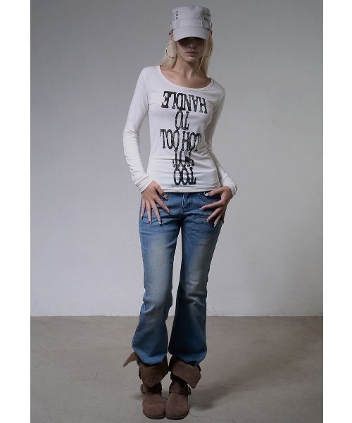 FANCY CLUB(ファンシークラブ)の「A'GEM/9 × .kom 『FANCY CLUB/ファンシークラブ』 TOO HOT LONG SLEEVE/TOOHOT ロングスリーブカットソー(Tシャツ/カットソー・レディース・ブラック/ホワイト・FREE)」の10枚目の写真
