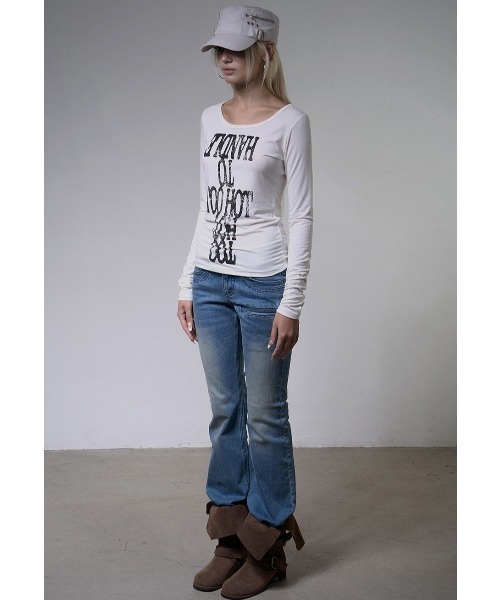 FANCY CLUB(ファンシークラブ)の「A'GEM/9 × .kom 『FANCY CLUB/ファンシークラブ』 TOO HOT LONG SLEEVE/TOOHOT ロングスリーブカットソー(Tシャツ/カットソー・レディース・ブラック/ホワイト・FREE)」の12枚目の写真