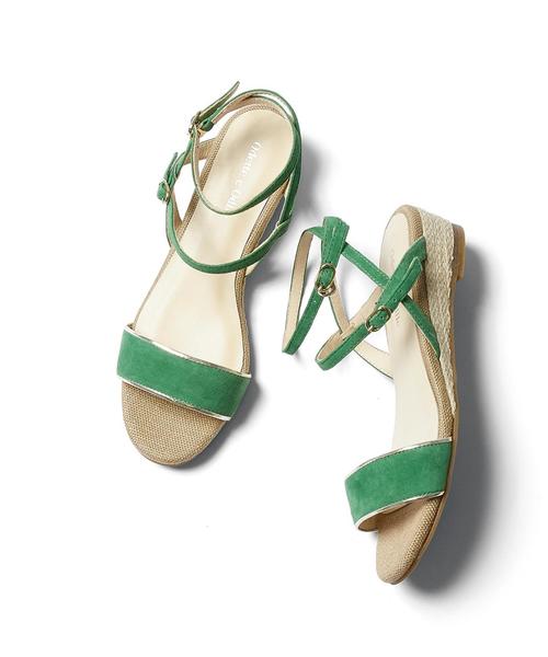 ODETTE E ODILE（オデットエオディール）の「OFD ダブルストラップジュートウェッジ サンダル30（サンダル・レディース・ケリー/ロイヤルブルー/ブラック/その他1・23cm/24.5cm/23.5cm/22.5cm/22cm/24cm）」の2枚目の写真