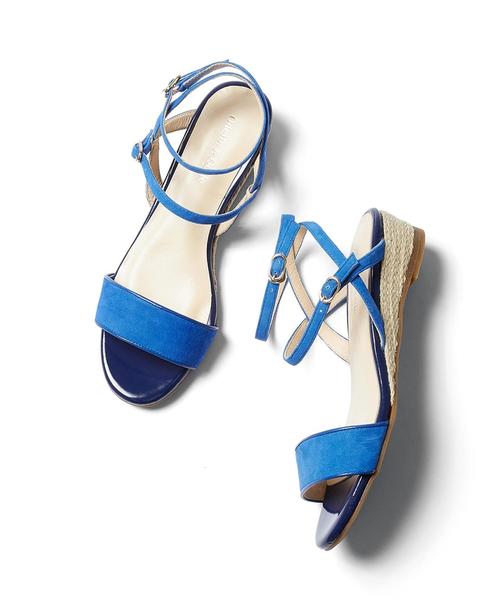 ODETTE E ODILE（オデットエオディール）の「OFD ダブルストラップジュートウェッジ サンダル30（サンダル・レディース・ケリー/ロイヤルブルー/ブラック/その他1・23cm/24.5cm/23.5cm/22.5cm/22cm/24cm）」の3枚目の写真
