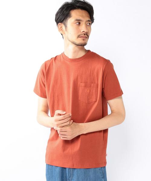 coen（コーエン）の「USAコットンクルーネックポケットTシャツ2016FW●（Tシャツ/カットソー・メンズ・ホワイト/ベージュ/レッド/コバルトブルー・SMALL/LARGE/MEDIUM/X-LARGE）」の4枚目の写真