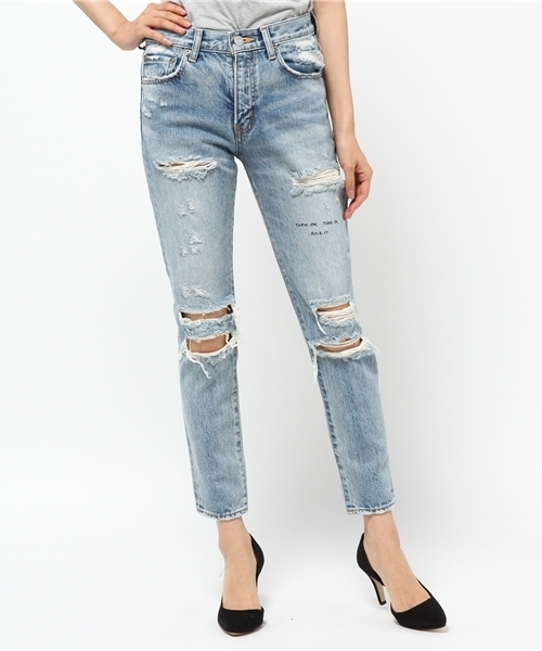 MOUSSY（マウジー）の「GRUNGE STRAIGHT（デニムパンツ・レディース・ライトブルー・23inch/26inch/27inch/25inch/24inch）」の11枚目の写真