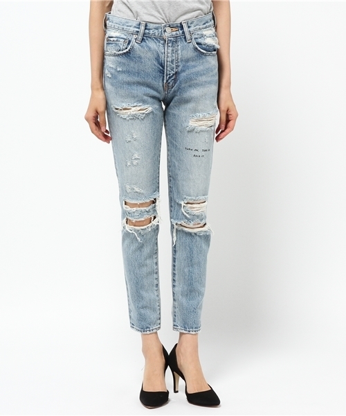 MOUSSY（マウジー）の「GRUNGE STRAIGHT（デニムパンツ・レディース・ライトブルー・23inch/26inch/27inch/25inch/24inch）」の2枚目の写真