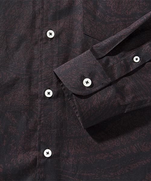 Saturdays NYC(サタデーズ ニューヨークシティ )の「Crosby Topograph Shirt(シャツ/ブラウス・メンズ・ホワイト/ワイン・L/S/X-SMALL/M/X-LARGE)」の7枚目の写真