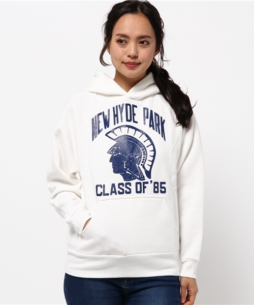 MOUSSY（マウジー）の「NEW HYDE PARK POJ（パーカー・レディース・トップグレー/ブラック/ホワイト/ボルドー・FREE）」の14枚目の写真