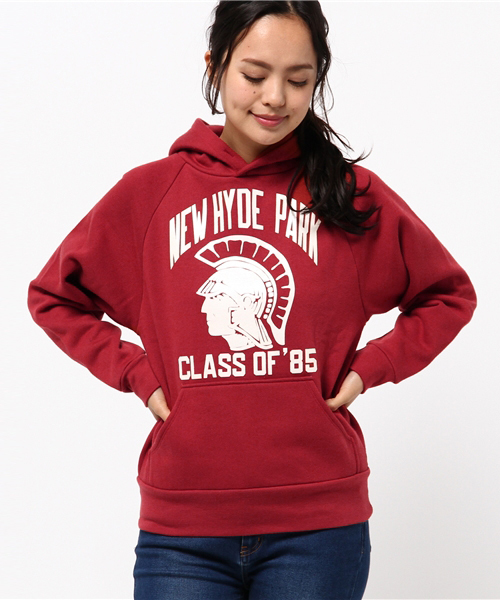 MOUSSY（マウジー）の「NEW HYDE PARK POJ（パーカー・レディース・トップグレー/ブラック/ホワイト/ボルドー・FREE）」の5枚目の写真