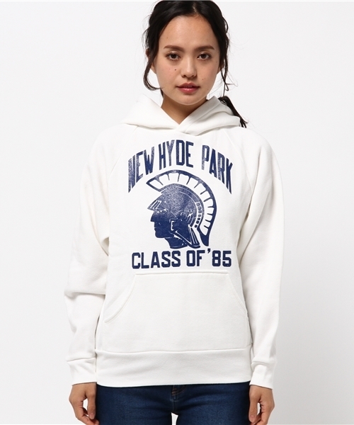 MOUSSY（マウジー）の「NEW HYDE PARK POJ（パーカー・レディース・トップグレー/ブラック/ホワイト/ボルドー・FREE）」の6枚目の写真