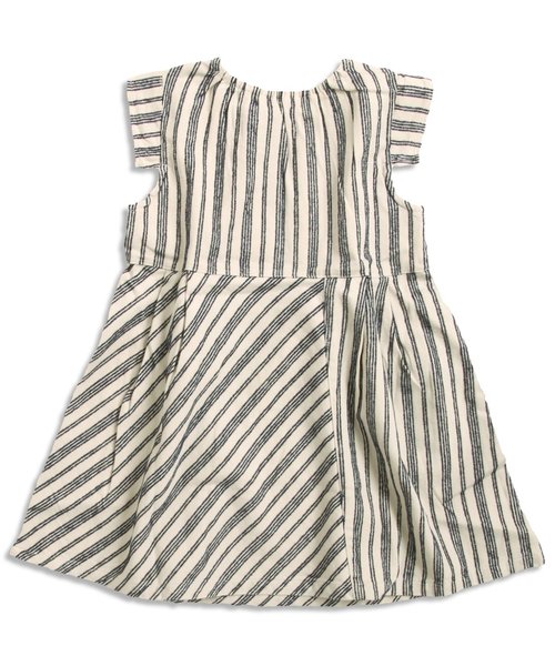 Seraph（セラフ）の「ストライプジャンパースカート（ジャンパースカート・キッズ・キナリ/ネイビー・140/130/90/95/80/110/100/120）」の6枚目の写真