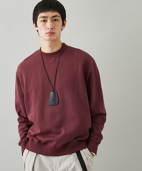 STUDIOUS（ステュディオス）の「ドロップショルダースウェット（スウェット・メンズ・ブラック/ベージュ/ワイン/ピンク/ブルー・1/3/2）」の5枚目の写真