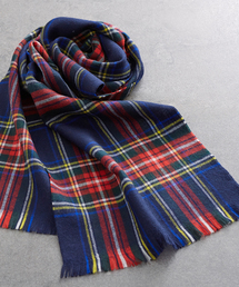 STUDIOUS | 【WEB限定】STUDIOUS ピュアニューウールチェックマフラー(マフラー)