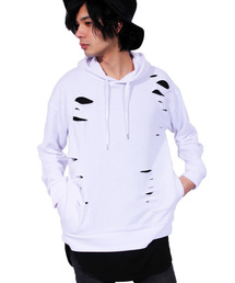 ８(eight) | ダメージ加工プルオーバーパーカー スウェット(パーカー)