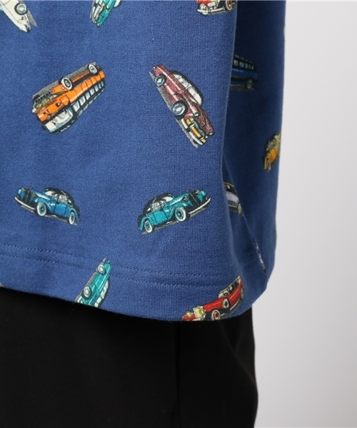 Ne-net（ネネット）の「S おじさんおくるまジャージ（Tシャツ/カットソー・レディース・ネイビー/ライトグリーン・02）」の8枚目の写真