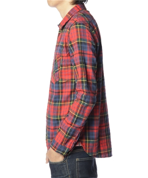 R.NEWBOLD（アールニューボールド）の「FLANNEL SHIRT/CHECK/LS/205630（シャツ/ブラウス・メンズ・グレー/レッド・MEDIUM/LARGE/X-LARGE）」の3枚目の写真