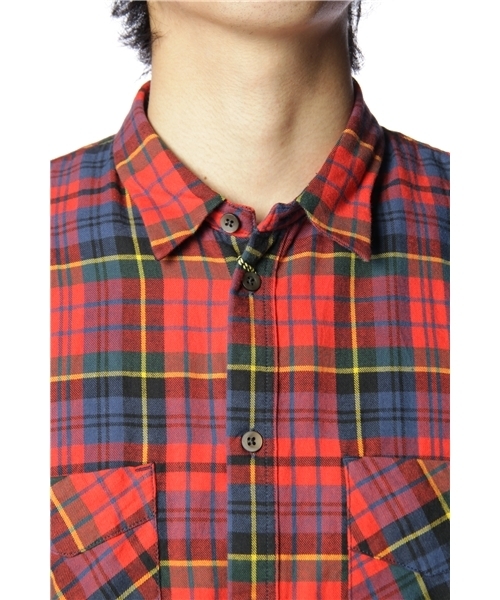 R.NEWBOLD（アールニューボールド）の「FLANNEL SHIRT/CHECK/LS/205630（シャツ/ブラウス・メンズ・グレー/レッド・MEDIUM/LARGE/X-LARGE）」の5枚目の写真