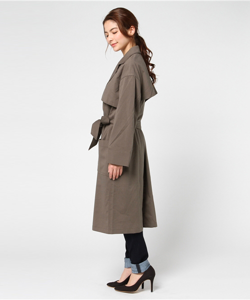 LBC（エルビーシー）の「着流しトレンチ    （トレンチコート・レディース・オリーブ/ベージュ・MEDIUM/LARGE）」の5枚目の写真