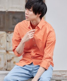 メンズのシャツ ブラウス オレンジ 橙色系 半端袖 ファッション通販 Zozotown