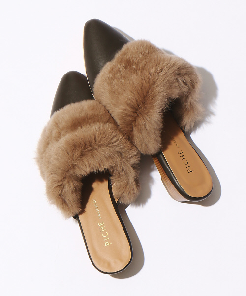 PICHE ABAHOUSE(ピシェ アバハウス)の「【販売店舗限定】ファーミュール(サンダル・レディース・ブラック/ブラウン/カーキ・SMALL/MEDIUM/LARGE)」の3枚目の写真